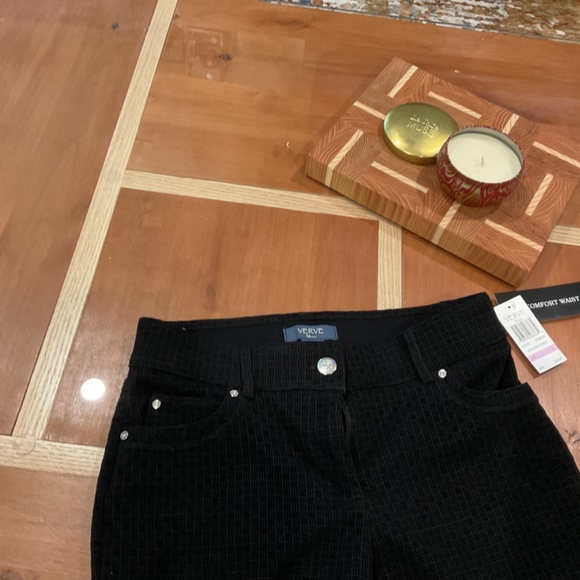 Black corduroy textured pants Verve Comfort waist - Picture 2 of 4